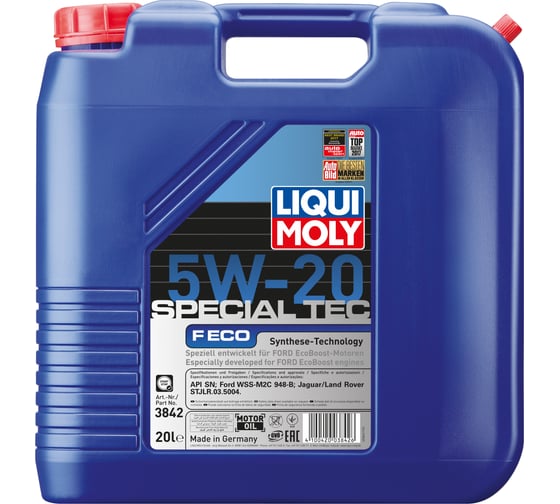 НС-синтетическое моторное масло LIQUI MOLY Special Tec F ECO 5W-20 SN C5, 20л 3842
