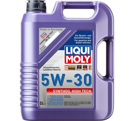 Синтетическое моторное масло LIQUI MOLY Synthoil High Tech 5W-30 CF/SM C3, 5л 20959