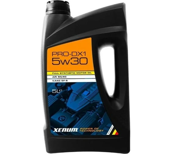 Моторное масло XENUM PRO DX1 универсальное, синтетическое, энергосберегающее, 5W30, 5 л 2263005A