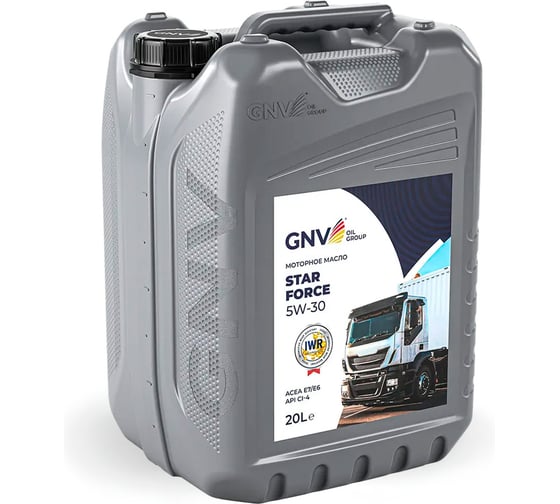 Моторное масло GNV Star Force 5W-30 CI-4/SL ACEA E6/E7 MAN 3477, кан. 20 л GTF1011504314510530020