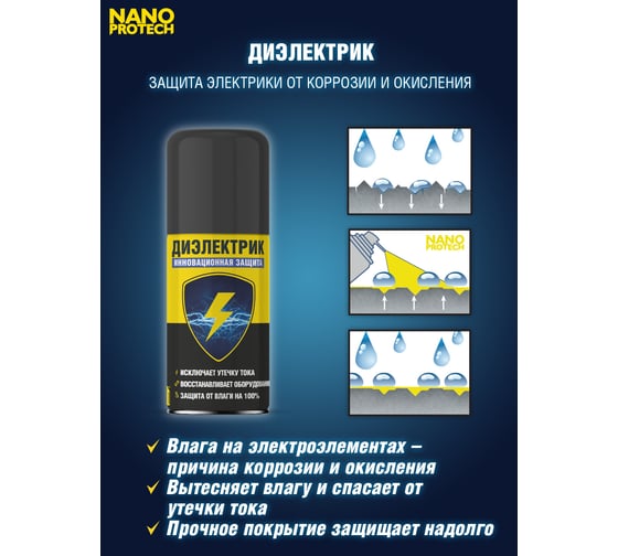 Диэлектрик для защиты электрооборудования от влаги Nanoprotech 210 мл NPSI0003 5