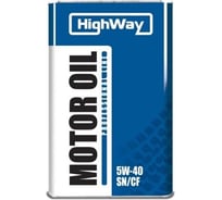 Моторное синтетическое масло HighWay SN/CF, 5W40, 4 л 10028