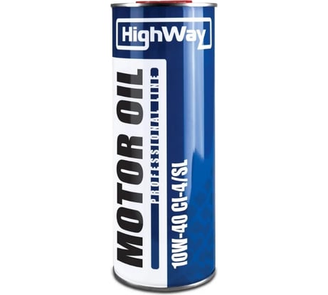 Моторное масло HighWay дизельное, 10W-40, CI-4/SL, полусинтетическое, 1 л 10051