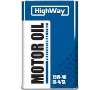 Моторное масло HighWay CI-4/SL, 15W40, минеральное, 4 л 10074