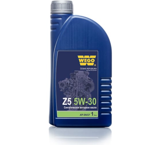 Моторное масло WEGO Z5 5W-30, SNCF, синтетическое, канистра 1 л 4627089061089 1
