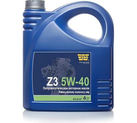 Моторное масло WEGO Z3 5W-40, SL/CF, синтетическое, канистра 4 л 4627089062673