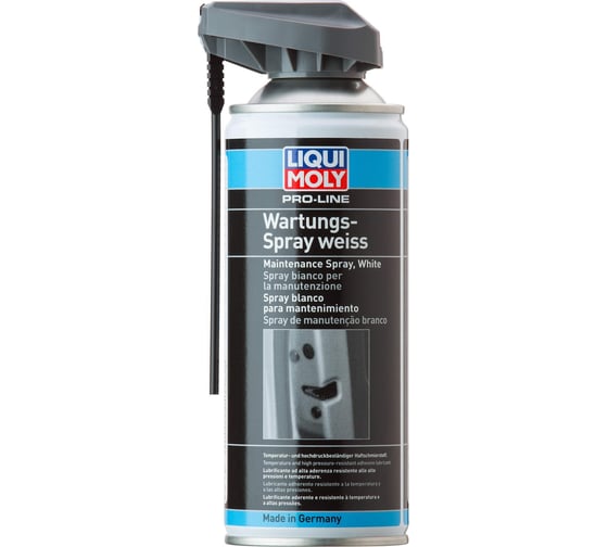 Грязеотталкивающая белая смазка LIQUI MOLY Pro-Line Wartungs-Spray weiss 0,4л 7387