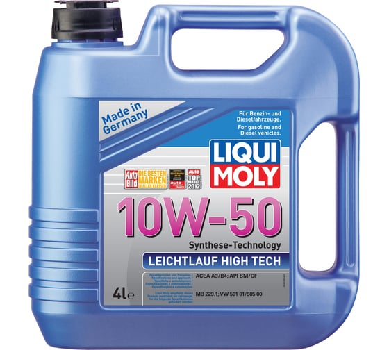 НС-синтетическое моторное масло LIQUI MOLY Leichtlauf High Tech 10W-50 4л 9083
