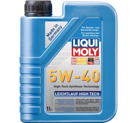 НС-синтетическое моторное масло LIQUI MOLY Leichtlauf High Tech 5W-40 1л 8028