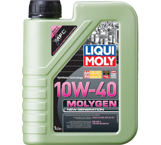 НС-синтетическое моторное масло LIQUI MOLY Molygen New Generation 10W-40 1л 9059