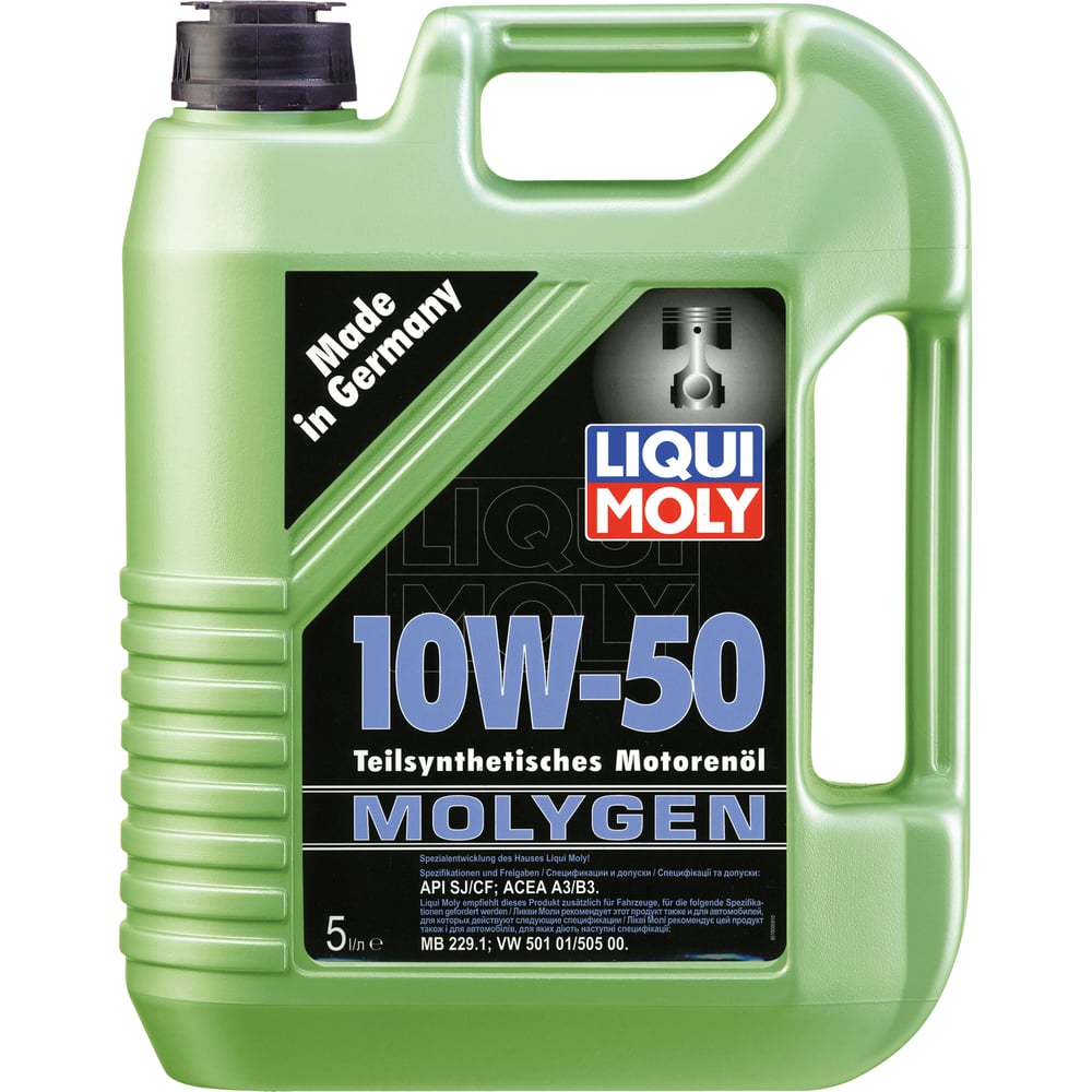 Полусинтетическое моторное масло 10W-50 5л LIQUI MOLY Molygen 1909 -  выгодная цена, отзывы, характеристики, фото - купить в Москве и РФ