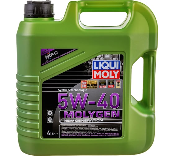 НС-синтетическое моторное масло LIQUI MOLY Molygen New Generation 5W-40 4л 9054