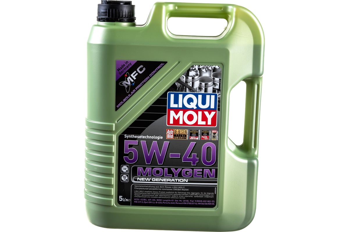 НС-синтетическое моторное масло LIQUI MOLY Molygen New Generation 5W-40 .
