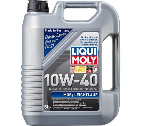 Полусинтетическое моторное масло 5л 10W-40 MoS2 LIQUI MOLY Leichtlauf 1931
