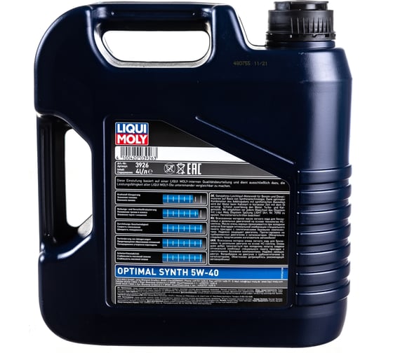 НС-синтетическое моторное масло LIQUI MOLY Optimal Synth 5W-40 4л 3926