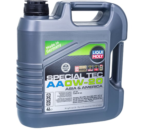 НС-синтетическое моторное масло LIQUI MOLY Special Tec AA 0W-20 4л 8066 1