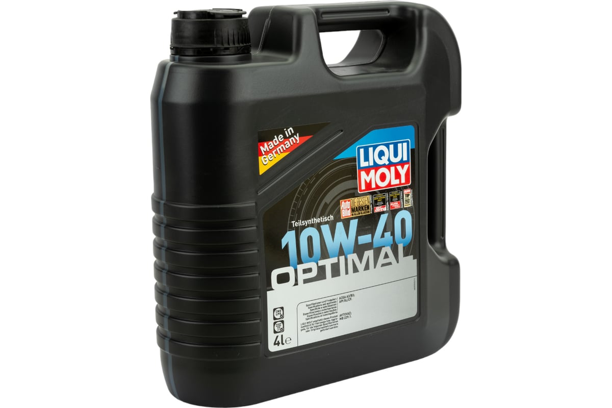 Полусинтетическое моторное масло 4л 10W-40 LIQUI MOLY Optimal 3930 -  выгодная цена, отзывы, характеристики, фото - купить в Москве и РФ