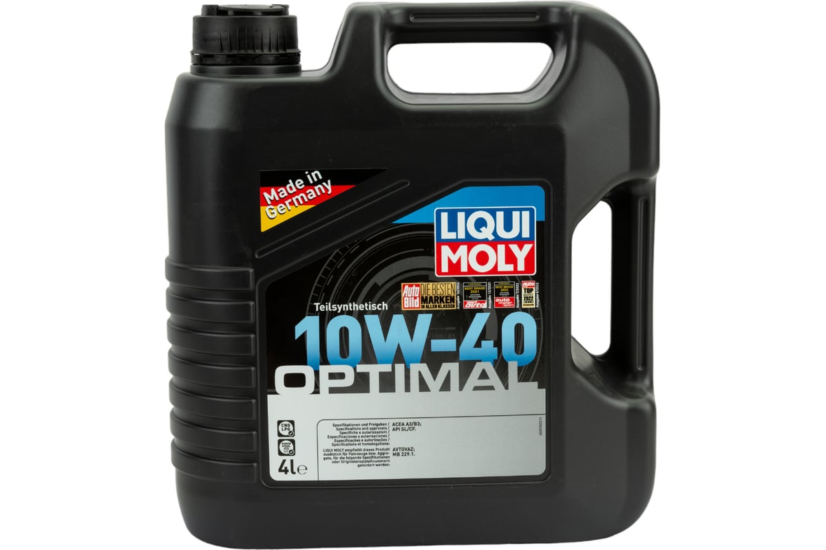 Полусинтетическое моторное масло 4л 10W-40 LIQUI MOLY Optimal 3930 -  выгодная цена, отзывы, характеристики, фото - купить в Москве и РФ