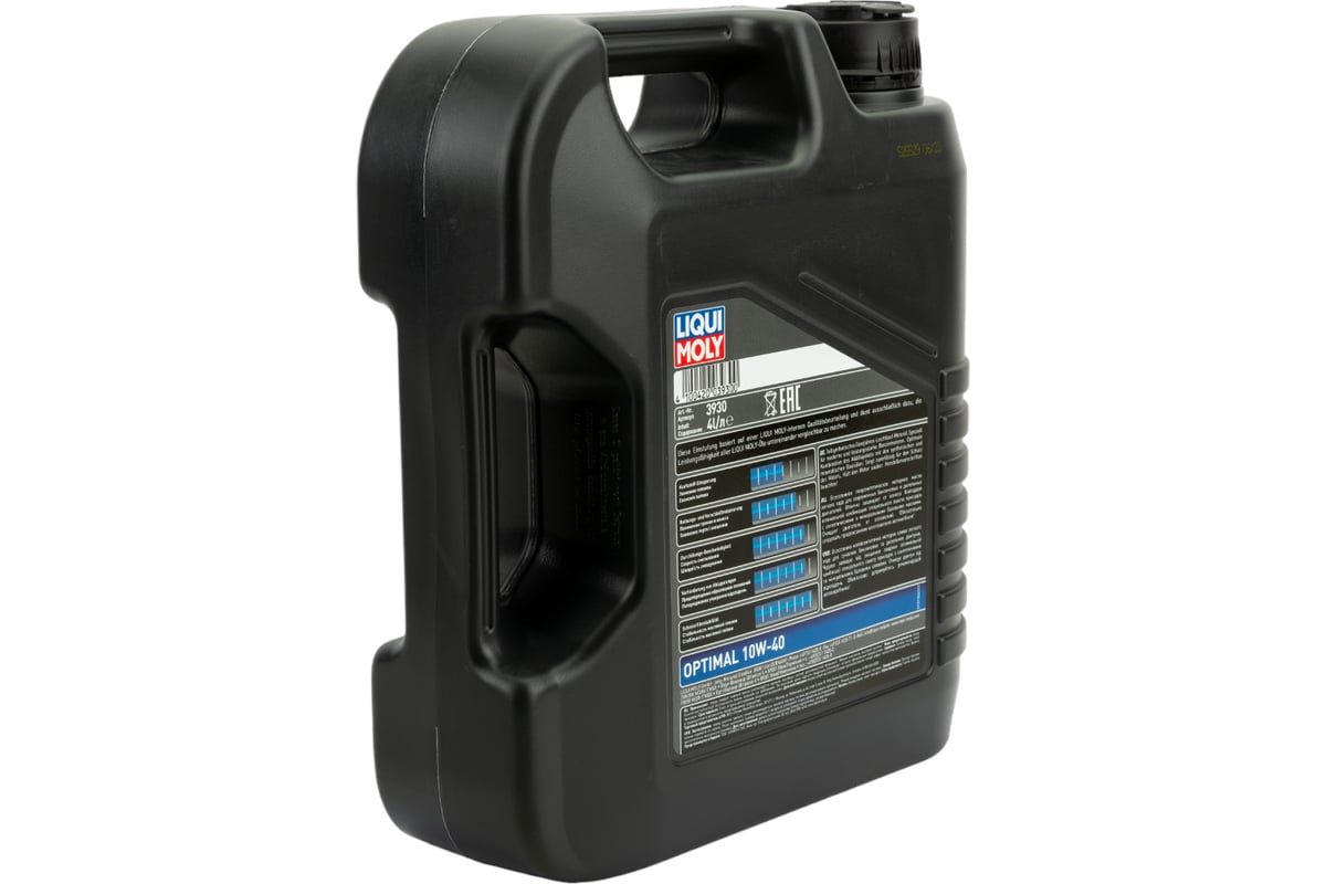 Полусинтетическое моторное масло 4л 10W-40 LIQUI MOLY Optimal 3930