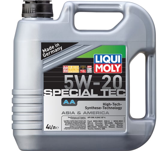НС-синтетическое моторное масло LIQUI MOLY Special Tec AA 5W-20 4л 7621 1