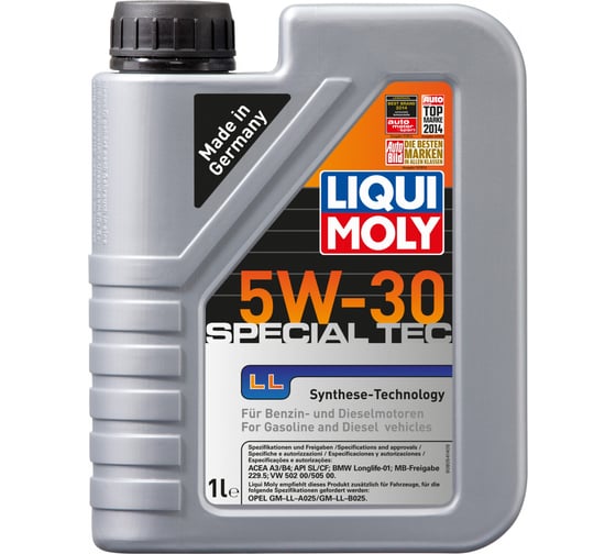 НС-синтетическое моторное масло LIQUI MOLY Special Tec LL 5W-30 1л 8054
