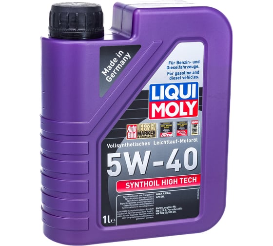 Синтетическое моторное масло 1л 5W-40 LIQUI MOLY Synthoil High Tech 1924 1