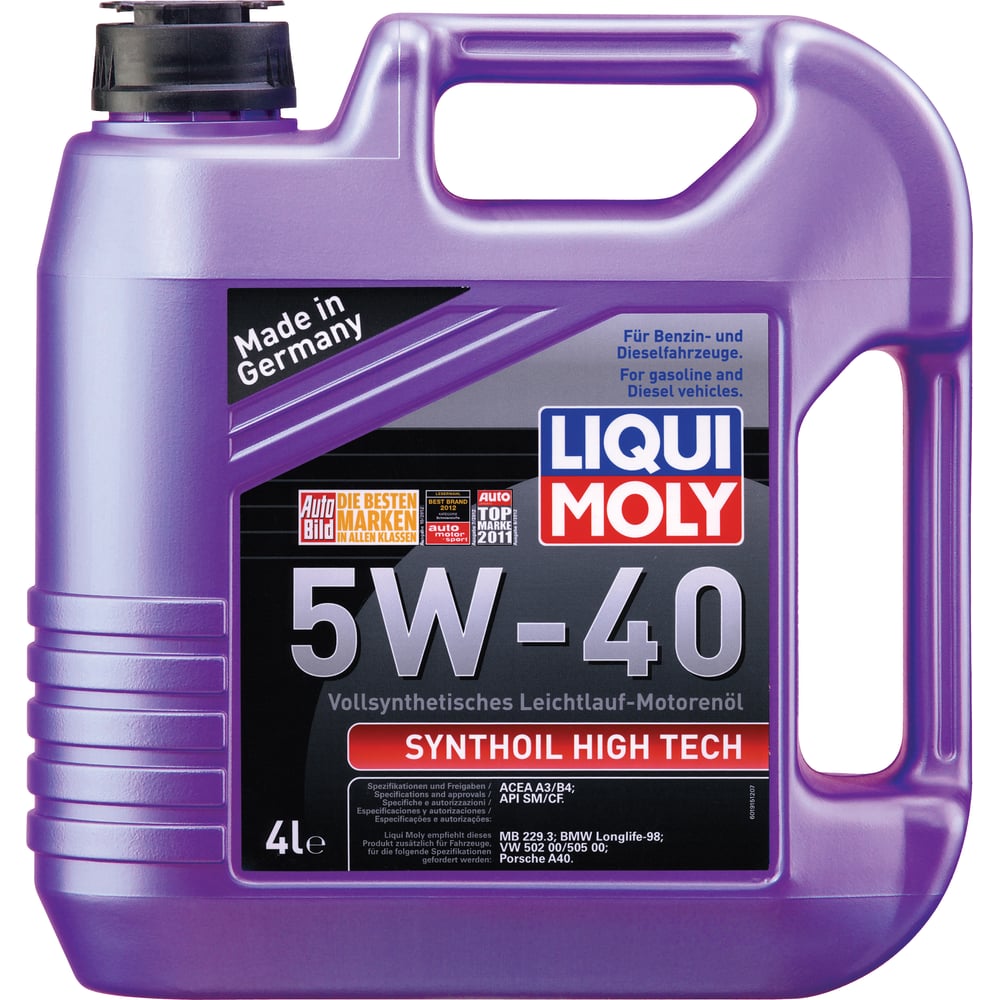 Синтетическое моторное масло 4л 5W-40 LIQUI MOLY Synthoil High Tech .