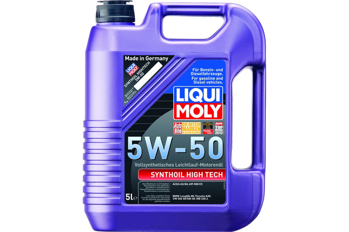 Синтетическое моторное масло 5л 5W-50 LIQUI MOLY Synthoil High Tech ...