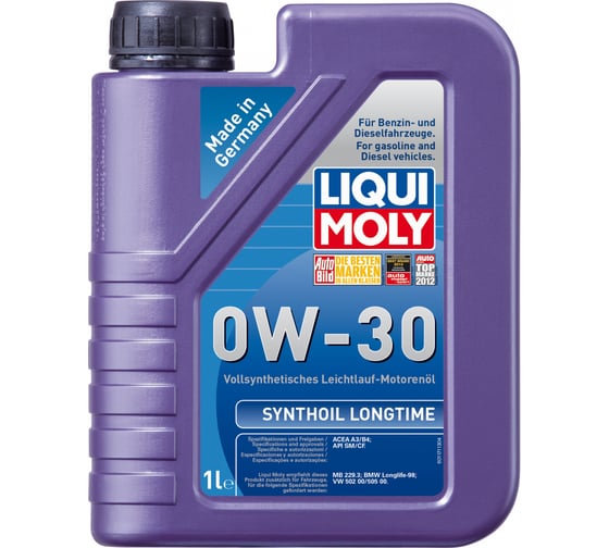 Синтетическое моторное масло 1л 0W-30 LIQUI MOLY Synthoil Longtime 1171