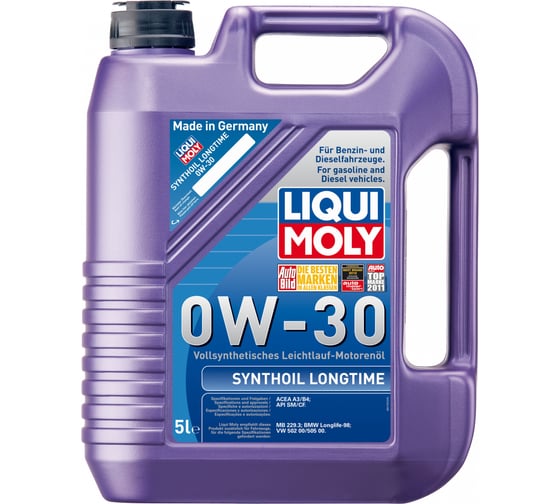Синтетическое моторное масло 5л 0W-30 LIQUI MOLY Synthoil Longtime 1172