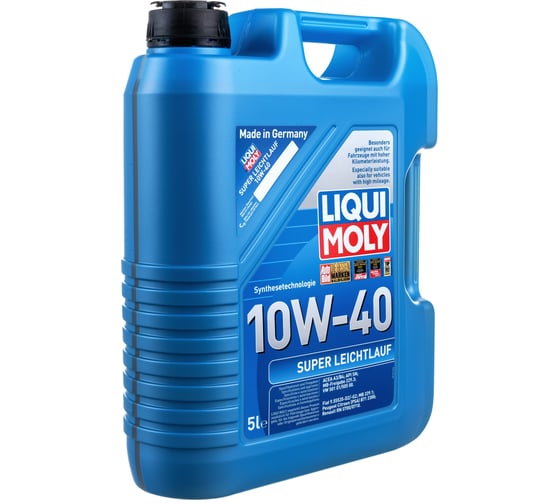 Моторное масло LIQUI MOLY Super Leichtlauf НС-синтетическое 10W-40, SN, A3/B4, 5 л 1929