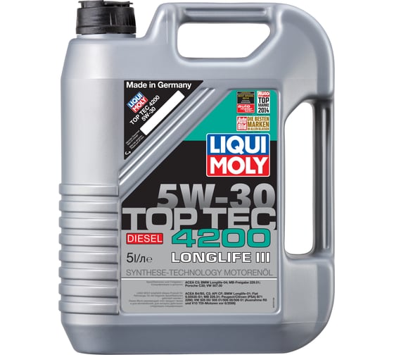 НС-синтетическое моторное масло LIQUI MOLY Top Tec 4200 Diesel 5W-30 5л 2376