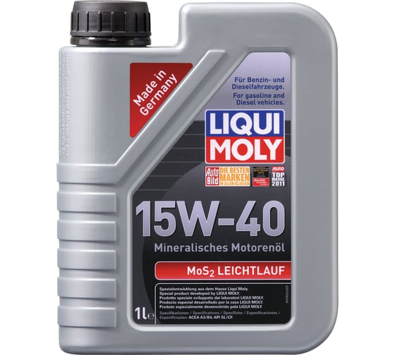 Минеральное моторное масло LIQUI MOLY MoS2 Leichtlauf 15W-40 1л 1932 1