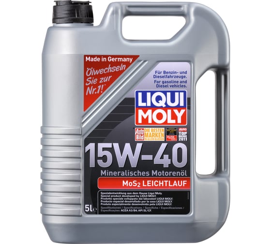 Минеральное моторное масло LIQUI MOLY MoS2 Leichtlauf 15W-40 5л 1933 1