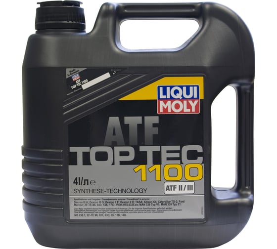 НС-синтетическое трансмиссионное масло для АКПП LIQUI MOLY Top Tec ATF 1100 4л 7627