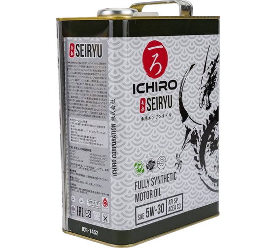 Моторное масло ICHIRO SEIRYU 5W30 API SP ACEA C3 4л ICR-1452-4
