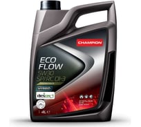 Автомобильное синтетическое моторное масло CHAMPION ECO FLOW 5w30 SP/ RC D1-3, 4 л 1049917