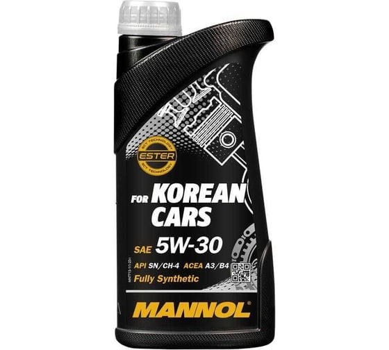 Синтетическое моторное масло MANNOL FOR KOREAN CARS 5W-30 1 л 77131 1