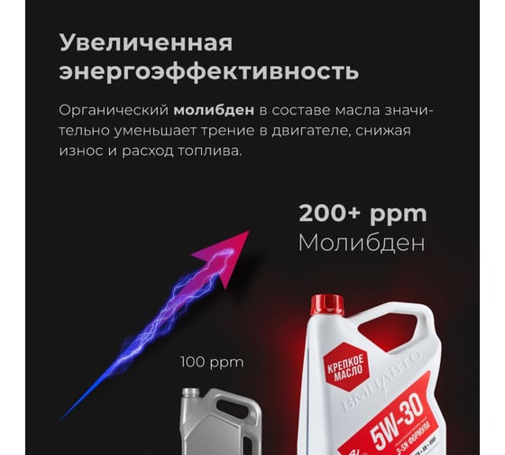 Синтетическое моторное масло ВМПАВТО 5w-30 api sn/cf a3/b4, 60 л бочка 9211