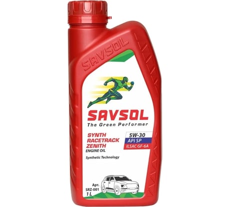 Синтетическое моторное масло SAVSOL ZENITH 5W-30 API SP/SN Plus, ILSAC GF-6A ,1 л SRZ-001