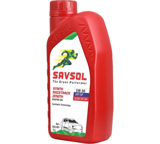 Синтетическое моторное масло SAVSOL ZENITH 5W-30 API SP/SN Plus, ILSAC GF-6A ,1 л SRZ-001