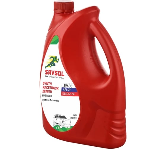 Синтетическое моторное масло SAVSOL ZENITH 5W-30, API SP/SN Plus, ILSAC GF-6A, 4 л SRZ-004