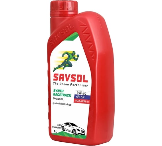Синтетическое моторное масло SAVSOL 0W-30, ACEA A5/B5-21, API SN/CF, 1 л SS00-001