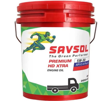 Синтетическое дизельное масло SAVSOL Premium HD Xtra 5W-30, API CI-4 Plus/CH-4/SL, ACEA E7, 20 л SHD05-020