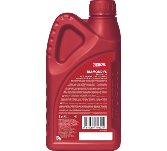 Моторное масло TEBOIL Diamond FS 5w-30, 1 л 3468593
