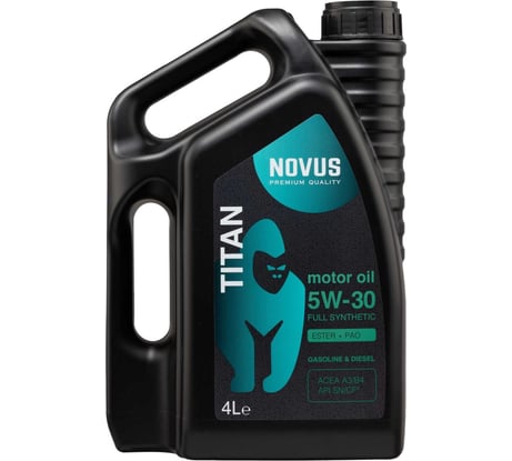 Моторное масло Новус NOVUS TITAN 5W-30, (PAO+Ester) A3/B4, 4 л TIT201804
