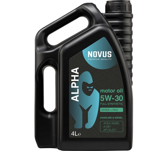 Моторное масло Новус NOVUS ALPHA 5W-30, 4L (PAO+Ester) A5/B5 ALP202104