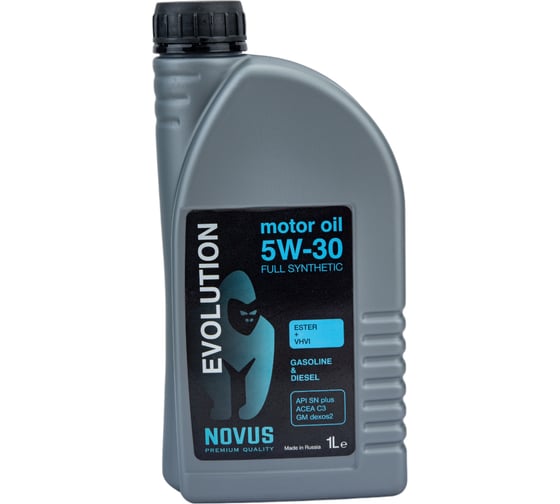 Моторное масло Новус NOVUS EVOLUTION 5W-30 1L (ESTER+AN+VHVI) ACEA C2/C3 EVO202201
