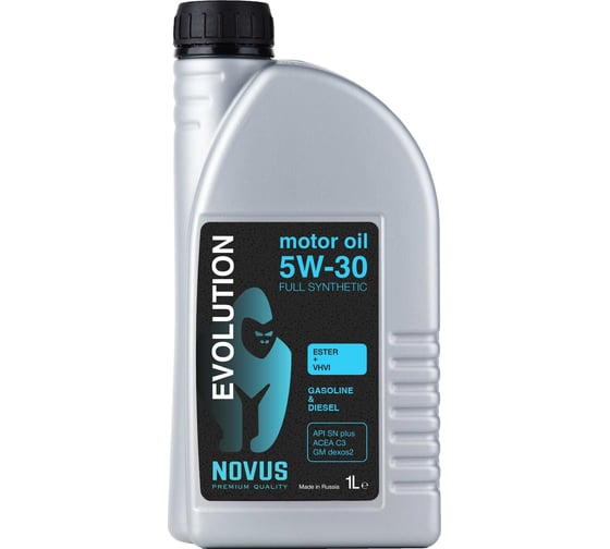 Моторное масло Новус NOVUS EVOLUTION 5W-30 1L (ESTER+AN+VHVI) ACEA C2/C3 EVO202201 1