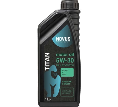 Моторное масло Новус NOVUS TITAN 5W-30, (PAO+Ester) A3/B4, 1 л TIT201801